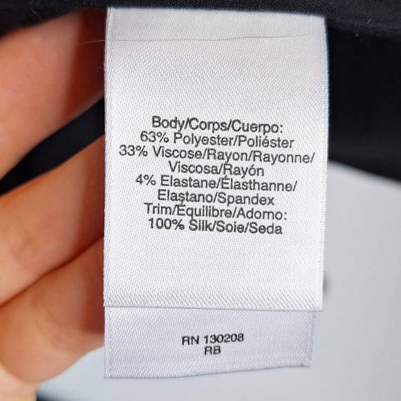 EDUN Open Front Silk Tie Vest XS Gray Black Modern Corporate Goth Lagenlook - Picture 5 of 12